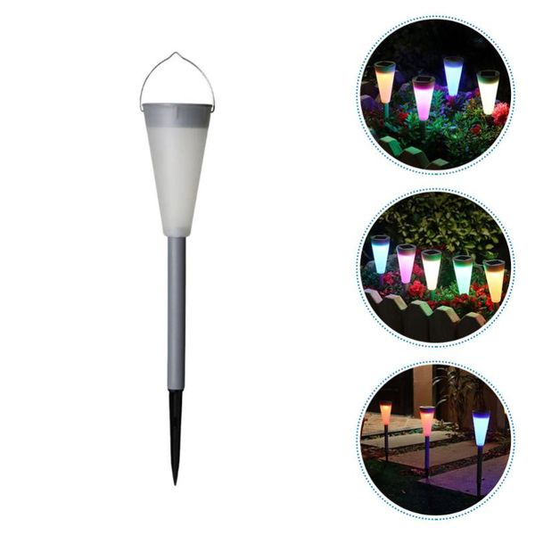 

lawn lamps 1pc decorative lamp waterproof ground garden hanging solar light gray