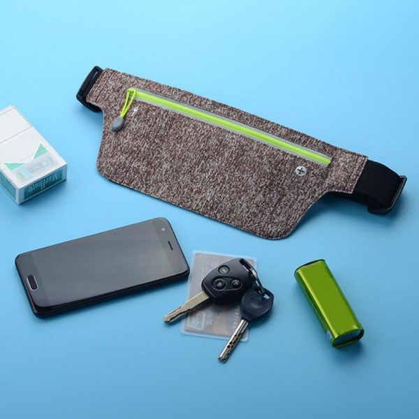 

sports waist bag waterproof lycra adjustable soft high-elastic belt lightweight storage pouch outdoor for money phone keys earph bags