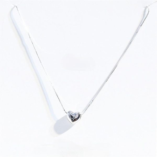 

chains cute romantic heart sterling silver 925 gold necklace jewelry for women