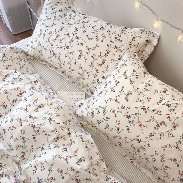 

bedding sets korean simple set classic girl comfortable double bed twill conjunto de cama bedroom textile dj60bs