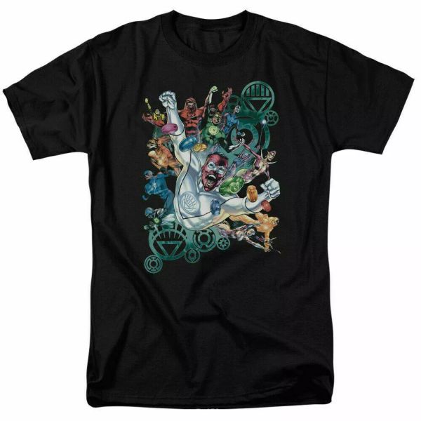 

green lantern lanterns unite t shirt licensed comic book tee black, White;black