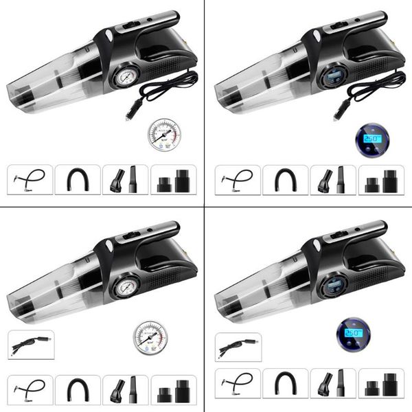 

vacuum cleaner 4 in 1 car tire inflator digital screen air compressor pump wet and dry dual use for home &