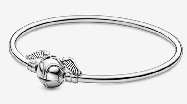 

new 2021 100% 925 sterling silver wing bracelet fit diy original fshion jewelry gift 666, Golden;silver