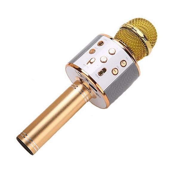 

microphones ktv wireless karaoke microphone bluetooth-compatible handheld portable speaker home player with led lights christmas birtay