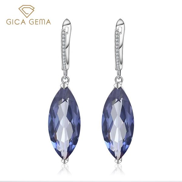 

dangle & chandelier gica gema natural quartz drop earrings for women 925 sterling silver water shape gemstones classic ladies jewelry gifts