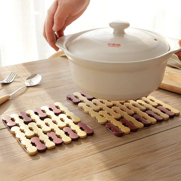 

mats & pads bamboo placemat, potholder, table mat, square, round bowl mat