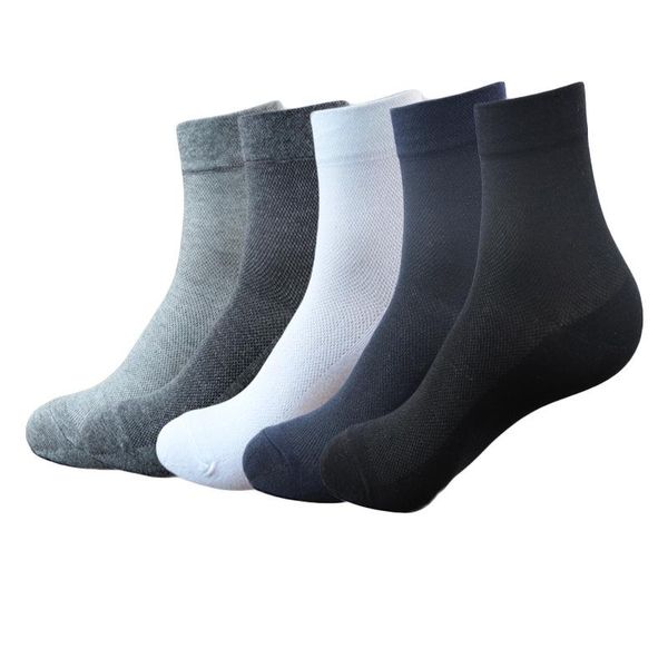 

men's socks clearance sale hollow out mesh breathable mens solid black white gray long soft cotton business man male crew