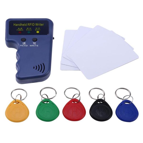 

handheld 125khz read rfid copier writer duplicator programmer reader em4305 t5577 rewritable id keyfobs tags portable game players