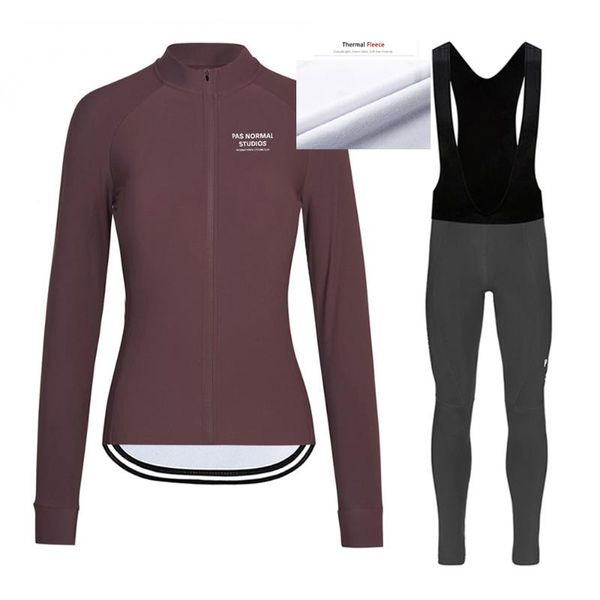 Conjuntos de corridas PNS Pro Mulheres Inverno Thermal Tops Qualidade Calças de Pelúcia de Fleece Ciclismo Mountain Bike Wear Equipamento