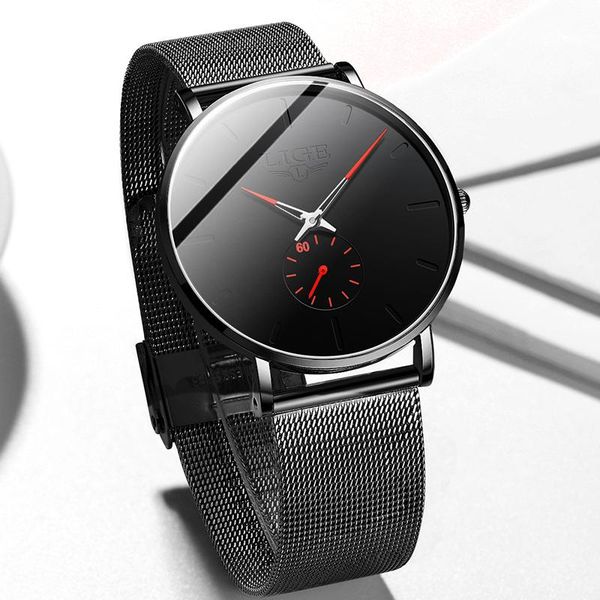 

simple mens watches watch men mesh belt quartz clock casual waterproof sport relogio masculino wristwatches, Slivery;brown
