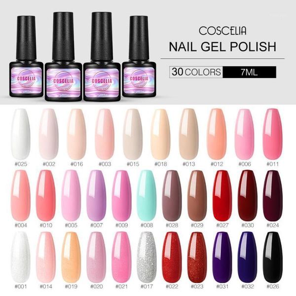 

30pc/set nail gel polish kit all for manicure long lasting soak off varnishes 7ml uv1, Red;pink