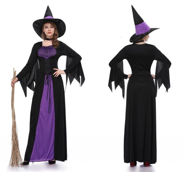 

halloween witch costume role play purple s cosplay, Black;red