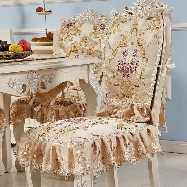 

chair covers european style dining cushion suit cover table cloth set stool