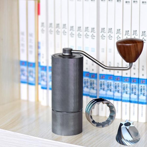 

manual coffee grinders 420stainless steel 38mm burrs 6 core grinder portable mill