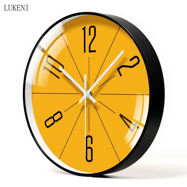 

wall clocks yellow creative fashion classic silent clockwall decor home