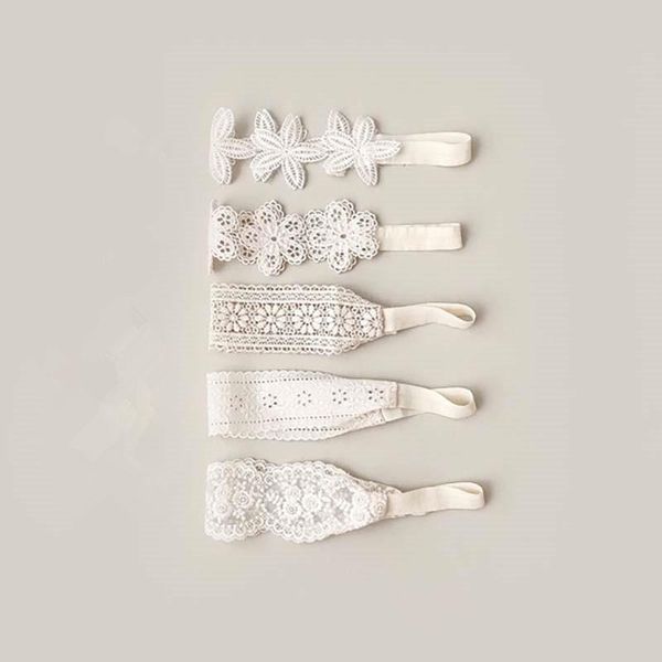 

baby headband lace butterfly girls nylon hairbands mesh infant princess hair accessories turban elastic for born pography, Slivery;white