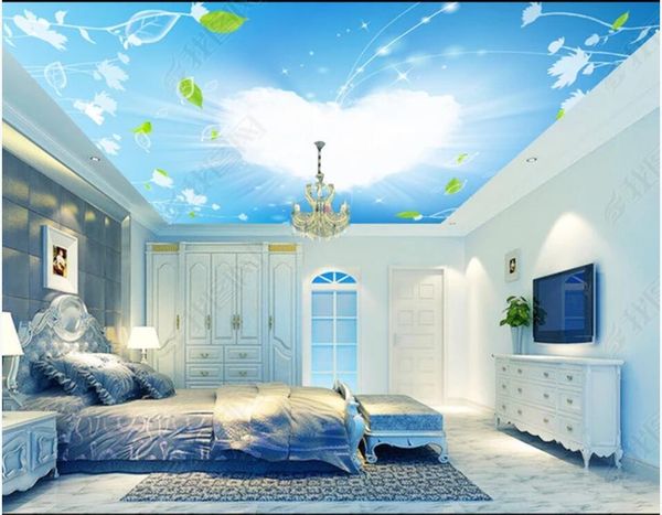 

custom po 3d ceiling murals wallpaper dreamy white cloud star hollow home decor living room for walls 3 d wallpapers