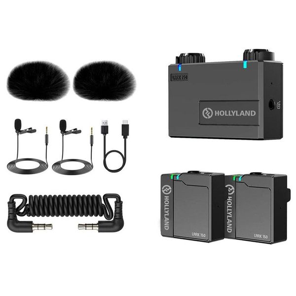 

microphones hollyland lark 150 microphone for android smartphone lark150 wireless lavalier mic 2.4ghz 3350mah charging box camera