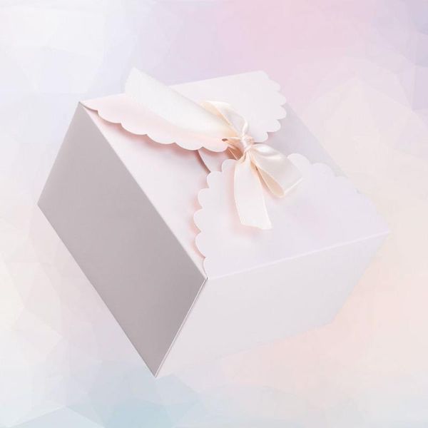 

16pcs delicate wedding candy box elegant bow chocolate storage case treat party favor gift with ribbon wrap