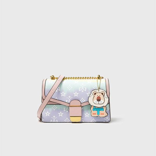 

evening bags famous 2021 fashion ladies retro printed chain flap bag all-match cross body shoulder sac luxe