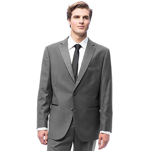

men's slim fit suits 2 piece jacket and pants sets two button tuxedo formal business wedding party casual blazer masculino & blazers, White;black