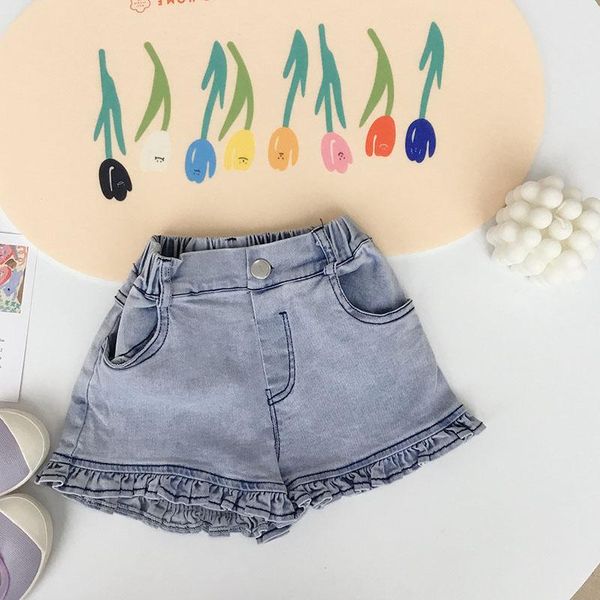 

summer kids clothes korean denim girls shorts casual children clothings, Black