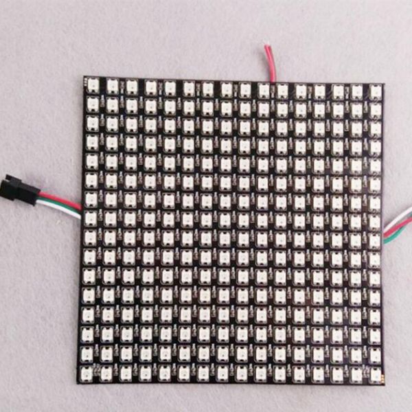 WS2812B RGB Módulos flexíveis 16x16 Pixel Painel Matrix Tela WS2812BECO LED Módulo WS2812 IC individualmente endereçável DC5V Free Ship Free D1.0