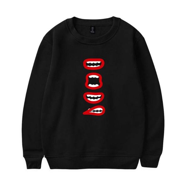 

men's hoodies & sweatshirts wawni berywam o-neck loose sweatshirt pullover harajuku breathable oversized hip hop cosplay clothes, Black