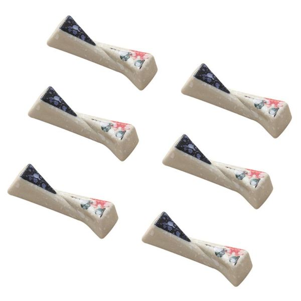 

6pcs ceramic chopsticks rest japanese style spoon fork