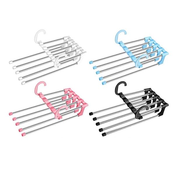 

hangers & racks 4pcs space saving pants multifunctional smart closet organizer wardrobe trousers cascading hanger 5 layers
