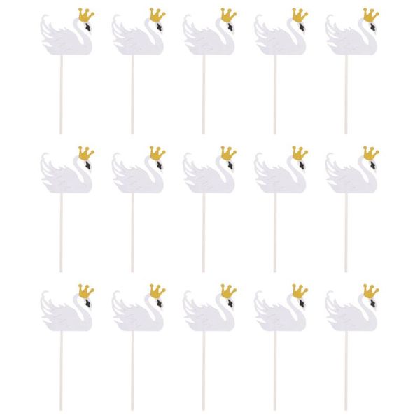 

other festive & party supplies 15pcs swan models birthday cake ers dessert er ornaments
