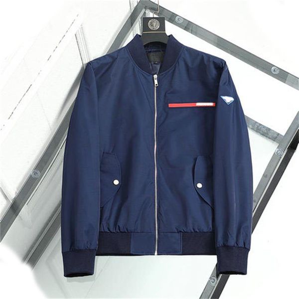 

2021 mens designer jacket striped slim print pocket wind casual baseball jackets zipper hoodies coats #04, Black;brown