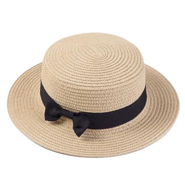 

wide brim hats summer for women sun hat beach ladies fashion flat brom bowknot panama lady casual straw, Blue;gray