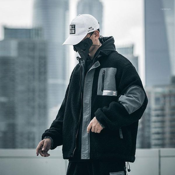 

men's jackets hip hop winter coat men streetwear harajuku, Black;brown