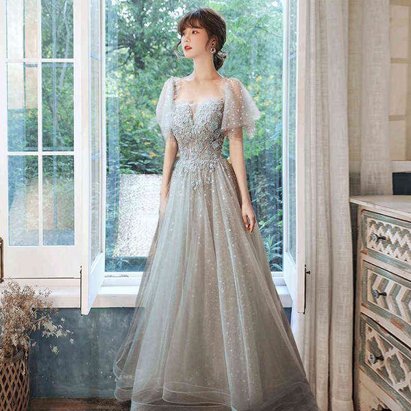 

luxury prom dresses one shoulder fairy bride evening can usually wear long, atmospheric and thin, Black
