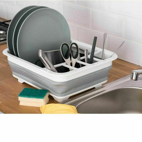 

kitchen storage & organization foldable dish plate drying rack organizer drainer plastic stand cup holder drain box drainboard