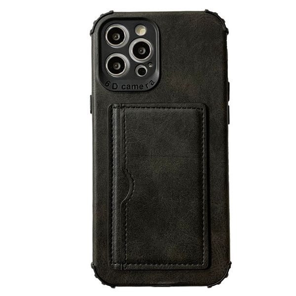 

calfskin card leather phone cases for iphone 12 11 pro max xs xr x 8 7 plus