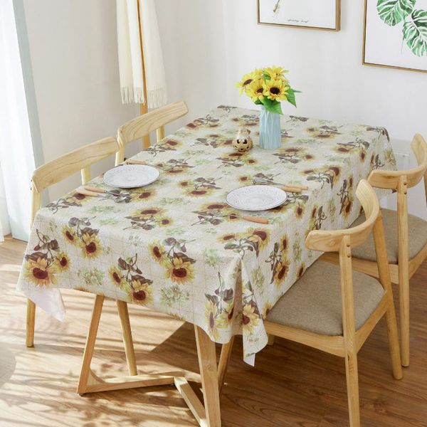 

chrysanthemum pvc table cloth flower print multifunctional rectangle cover tablecloth cafe waterproof oilproof