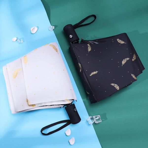 

umbrellas 1pcs windproof automatic folding umbrella eight bone anti-uv waterproof parasol portable business travel rain gear home supplies