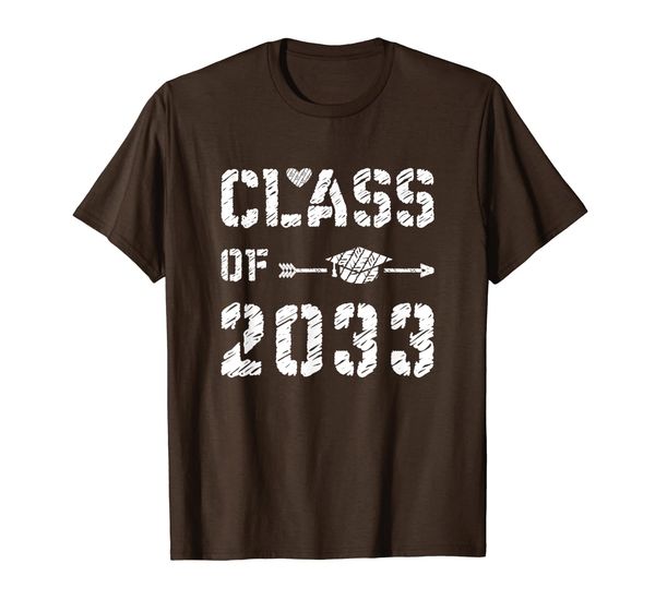 

monochrome graduation-cap and arrow: class-of-2033 t-shirt, White;black