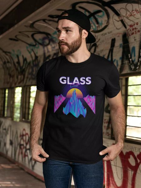 

Retro Wave Glass Tee Men's -Image by Shutterstock, White;black