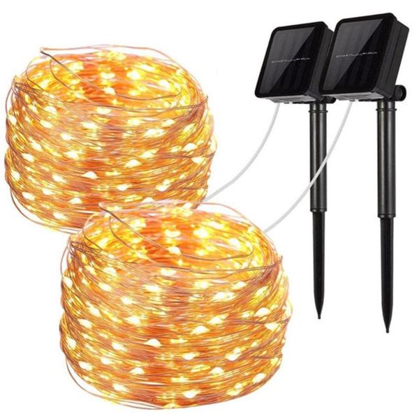 

solar lamps string fairy lights 7m 12m 22m waterproof outdoor led garland power lamp christmas for garden decoration