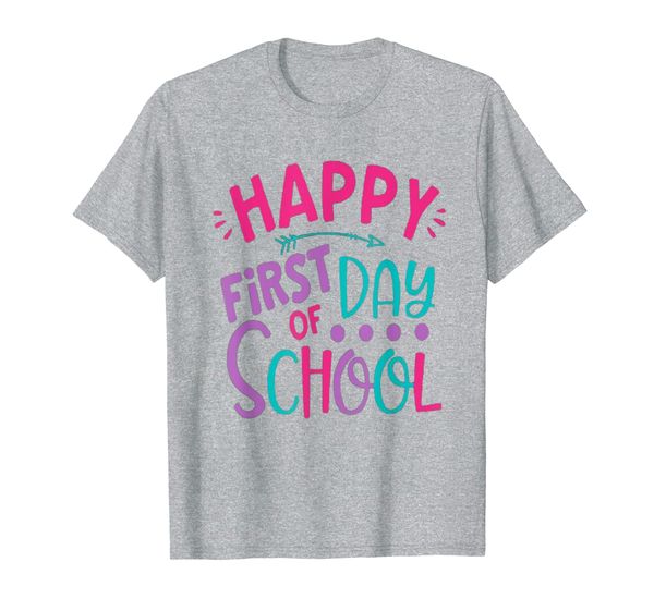 

happy first day of school shirt teachers students parents, White;black