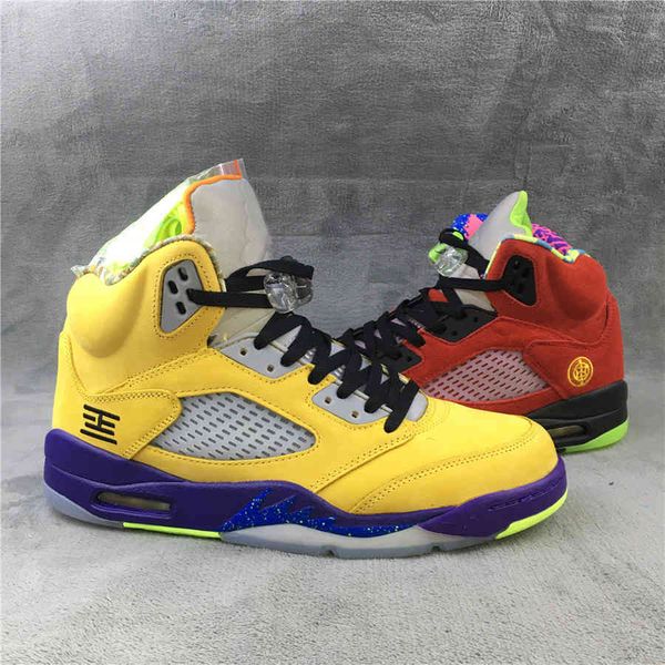 

vwzg red yellow basketball shoes 5s mens jumpman 5 what the fashion sneakers8yet