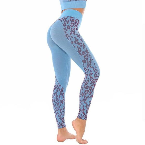 

leopard sport women fitness yoga pants high waist breathable running workout tights push up gym wear outfits, White;red