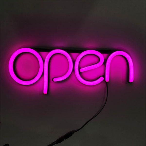 

other lighting bulbs & tubes open sign lamp neon light led rgb hanging chain store window spot bright displaying restaurant door bar artwork