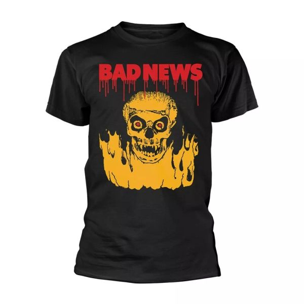 

bad news fireskull official t-shirt men unisex, White;black