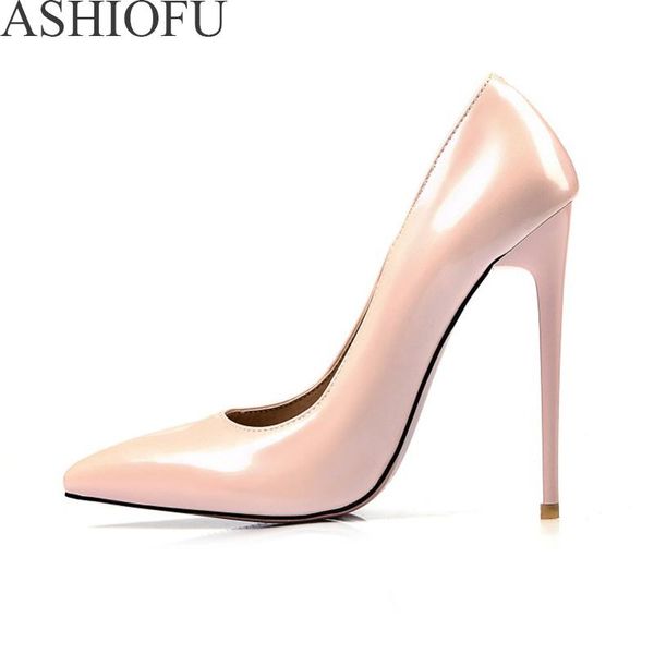 

dress shoes asihofu handmade ladies high heel pumps office&career stiletto pointed toe party prom fashion court, Black