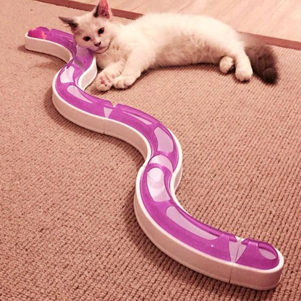 

removeable cats circular turbo tracks turnable disk interactive kitten toys hide&seek ball for fun puzzle training cat
