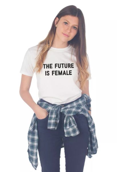 

the future is female t-shirt tumblr slogan fashion feminist activist, White;black
